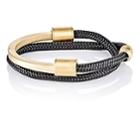Miansai Men's Modern Half Rope Cuff Bracelet-solid Black