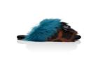 Prada Women's Tasseled Fur Slide Sandals