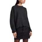 Helmut Lang Women's Distressed Wool-cashmere Sweater - Dark Gray