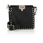 Valentino Garavani Women's Rockstud Mini Leather Messenger Bag-black