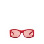 Balenciaga Women's Thick Sunglasses - Red