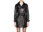 Saint Laurent Women's Leather Double-breasted Trench Coat