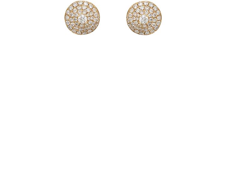 Zoe Women's White Diamond Dome Stud Earrings
