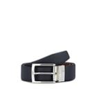 Barneys New York Men's Reversible Leather Belt - Navy