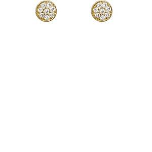 Jennifer Meyer Women's Pav Circle Stud Earrings - Gold