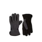 Barneys New York Men's Cashmere-lined Suede & Knit Gloves - Gray