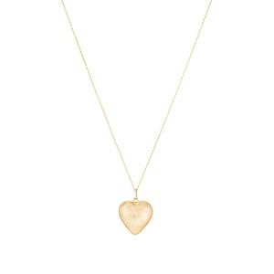 Bianca Pratt Women's Large Puffed Heart Necklace - Silver