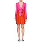 Lisa Perry Women's Colorblocked Crepe Sheath Dress-pink, Orange