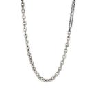 Title Of Work Men's Cable- & Curb-chain Necklace - Silver
