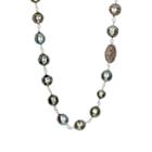 Samira 13 Women's Pearl & Wire-wrapped-chain Necklace-gray