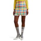 Thom Browne Women's Gingham Basket-weave Jacquard Bloomer-lined Skirt