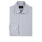 Fairfax Men's Micro-houndstooth Cotton Dress Shirt - Light Gray
