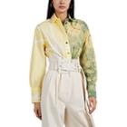 Proenza Schouler Women's Appliqud Tie-dyed Cotton Oversized Shirt - Yellow