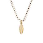 Feathered Soul Women's Feather Pendant Necklace-gold