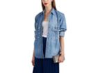 Forte Couture Women's Embellished Denim Blouse
