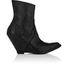 Ben Taverniti Unravel Project Women's Snakeskin Wedge Ankle Boots-black