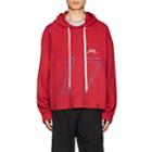 A-cold-wall* Men's Cotton Terry Hoodie-red