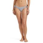 Suboo Women's Cabana Striped Seersucker Bikini Bottom - White