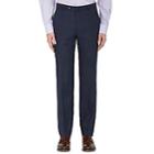 Isaia Men's Cortina Linen Flat-front Trousers-navy