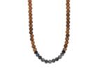Caputo & Co Men's Labradorite & Wood Beaded Necklace