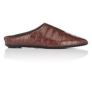 The Row Women's Bea Alligator Mules-brown
