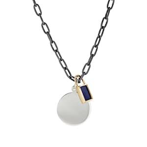 Loren Stewart Men's Disc & Padlock Pendant Necklace - Silver