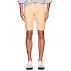 Pt01 Men's Linen-cotton Bermuda Shorts-orange