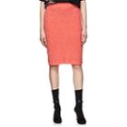 Prada Women's Cotton-alpaca Boucl Pencil Skirt-orange