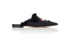 Alberta Ferretti Women's Bird-embroidered Velvet Mules