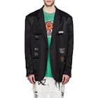 Vetements Men's Satin Oversized Inside-out Two-button Sportcoat - Black