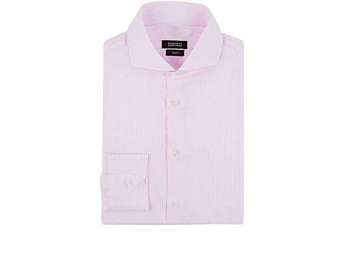 Barneys New York Men's Striped Poplin Shirt