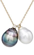 Samira 13 Women's White Diamond & Pearl Necklace