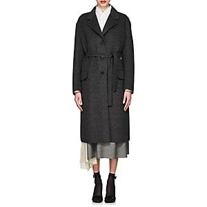 Prada Women's Virgin Wool-blend Long Coat-gray