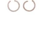 Carbon & Hyde Women's Swirl Hoop Earrings-rose Gold