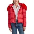 Mr & Mrs Italy Women's Fur-trimmed Down Puffer Coat - Pink