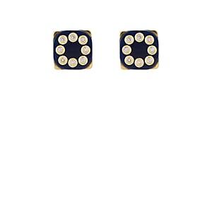 Mark Davis Women's Bakelite & White Diamond Stud Earrings - Blue