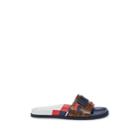 Fendi Men's Fendi Mania Rubber Slide Sandals - Navy