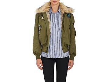Ottotredici Women's Military-inspired Cotton-blend Bomber Jacket