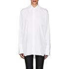 Helmut Lang Women's Cutout-back Cotton Shirt-bright Wht