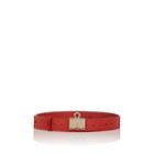 Vetements Men's Binder-clip Leather Belt-red