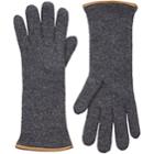 Barneys New York Women's Double-knit Gloves-gray