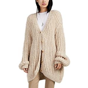 The Row Women's Seilde Rib-knit Cashmere-silk Oversized Cardigan - Beige, Tan