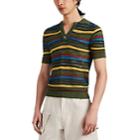 Jacquemus Men's Striped Slub Cotton-blend Polo Shirt