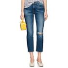Frame Women's Le High Straight Distressed Jeans-md. Blue