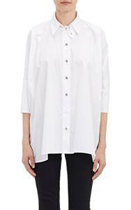 Mm6 Maison Margiela Poplin Oversized Shirt-white