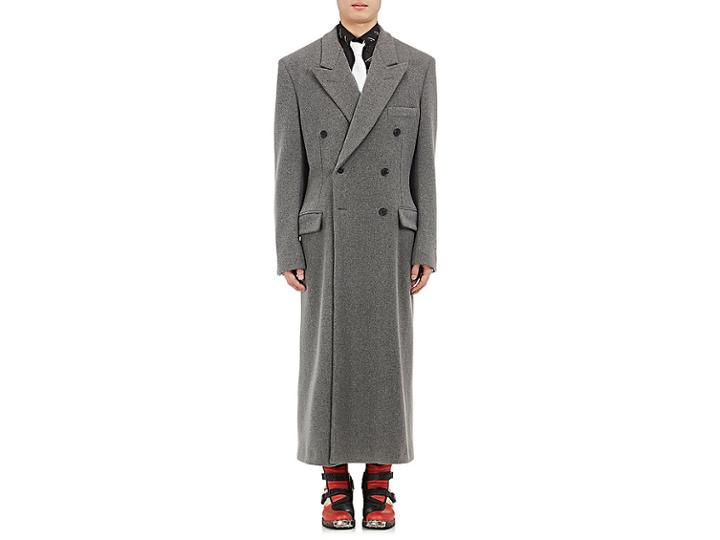 Balenciaga Men's Wool Boxy Double-breasted Overcoat