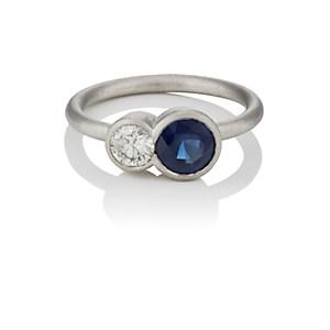 Tate Union Women's Sapphire & Diamond Ring-blue