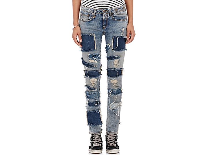 R13 Women's Alison Patchwork Skinny Jeans