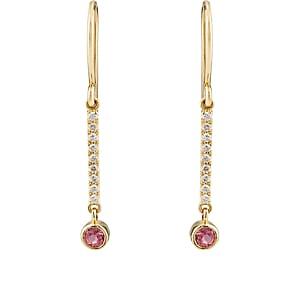 Jennifer Meyer Women's Pink Sapphire & Diamond Mini Stick Drop Earrings-gold