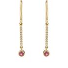 Jennifer Meyer Women's Pink Sapphire & Diamond Mini Stick Drop Earrings-gold
